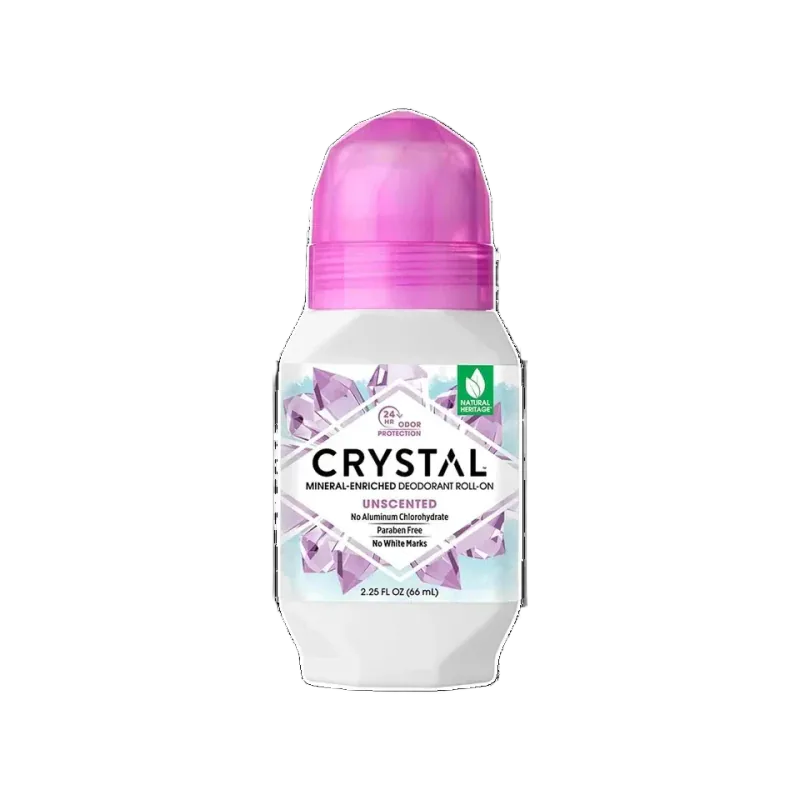 CRYSTAL Mineral Deodorant Roll-On, Unscented