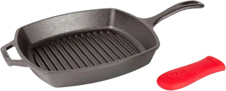 Lodge Square Cast Iron Grill Pan, 10.5