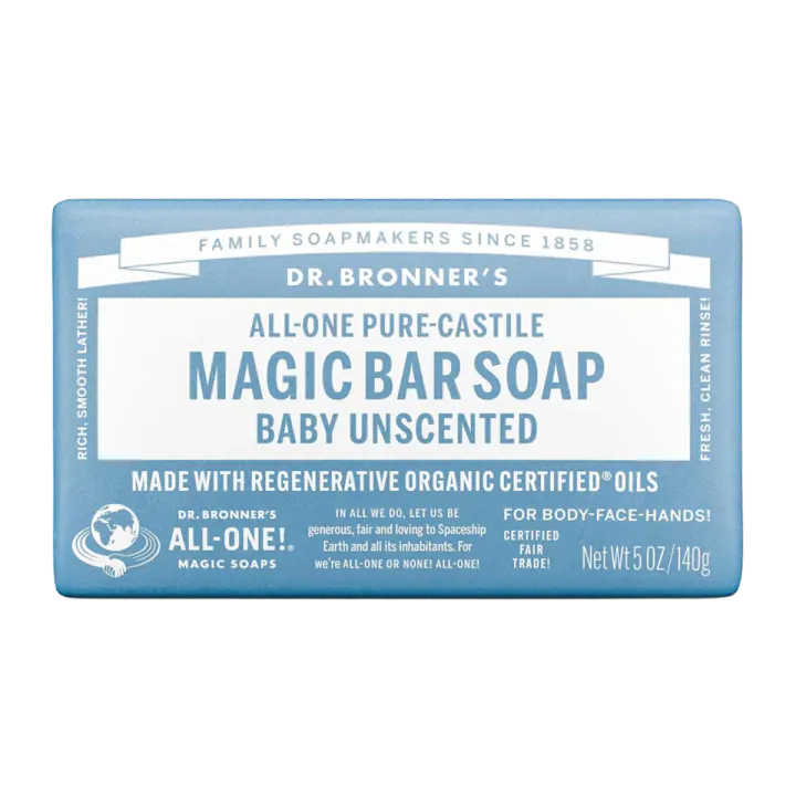 Dr. Bronner's Pure-Castile Bar Soap (Unscented)