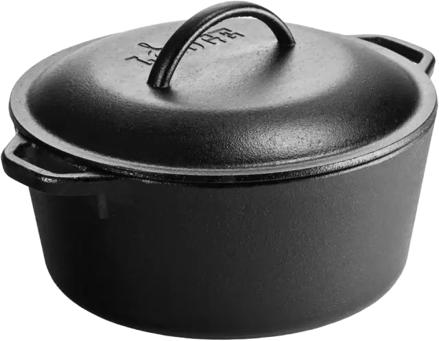 Lodge Seasoned Cast Iron Dutch Oven (6 qt)