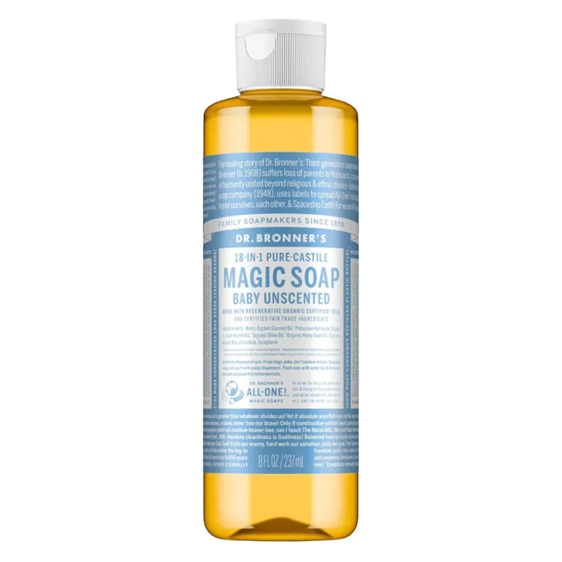 Dr. Bronner's Baby Unscented Pure-Castile Liquid Soap