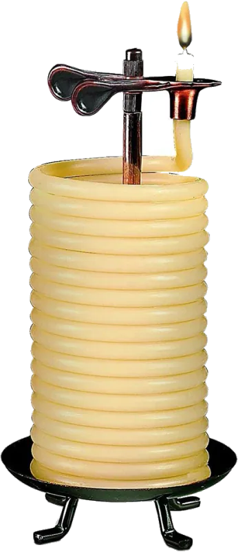 Candle by the Hour 80-Hour Vertical Candle, Natural Beeswax with Cotton Wick