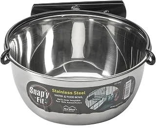 MidWest Snap’y Fit Stainless Steel Crate Bowl, 1 Quart