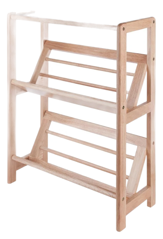 Winsome Mission Beech Wood Bookshelf with Slanted Shelves