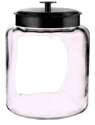 Anchor Hocking 2 Gallon Montana Glass Jar with Black Metal Lid