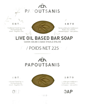 Papoutsanis Olive & Coconut Oil Soap Bar
