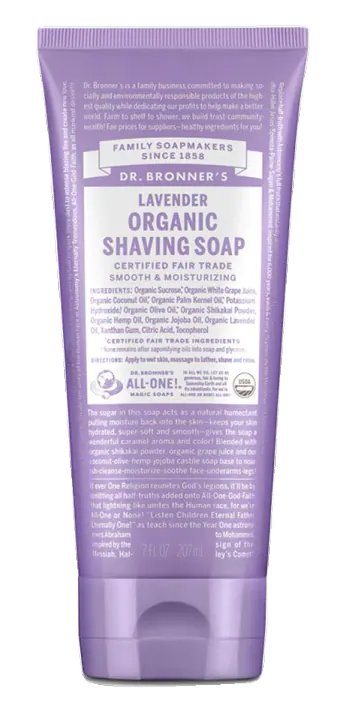 Dr. Bronner’s Lavender Organic Shaving Soap, 7 oz