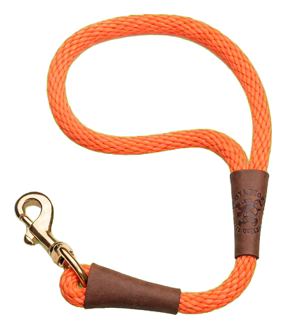 Mendota Pet Traffic Leash, Orange, 1/2 Inch by 16 Inches