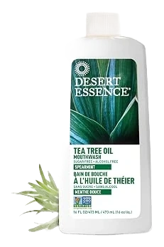Desert Essence Tea Tree Spearmint Mouthwash, 16 oz