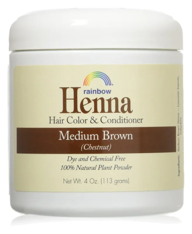 Rainbow Research Medium Brown Henna (Two 4-oz Jars)
