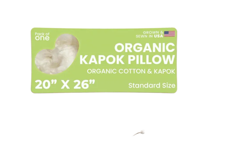 Bean Products Kapok Standard Pillow, 20x26