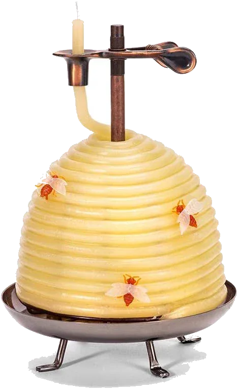 Candle by the Hour 70-Hour Beehive Candle, Natural Beeswax with Cotton Wick