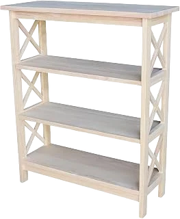 International Concepts Solid Wood X-Sided Shelf Unit - 3 Tier