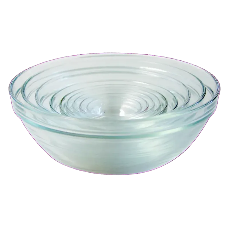 Duralex Made In France Lys Stackable 9-Piece Glass Bowl Set,Clear