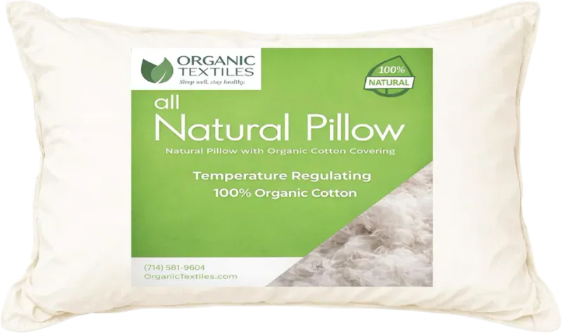 Organic Textiles Organic Cotton-Filled Pillow, Standard