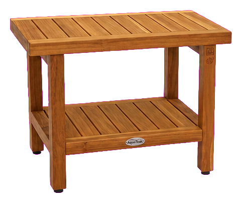 AquaTeak Spa 24-Inch Teak Shower Bench