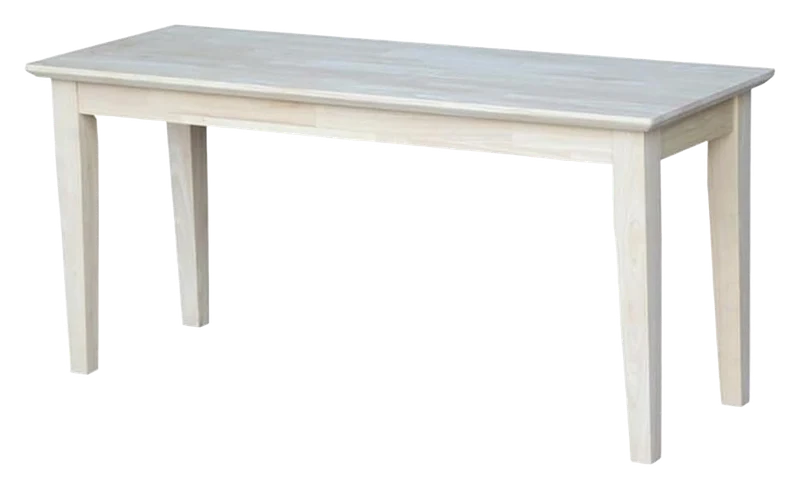 International Concepts Unfinished Solid Wood Shaker Bench