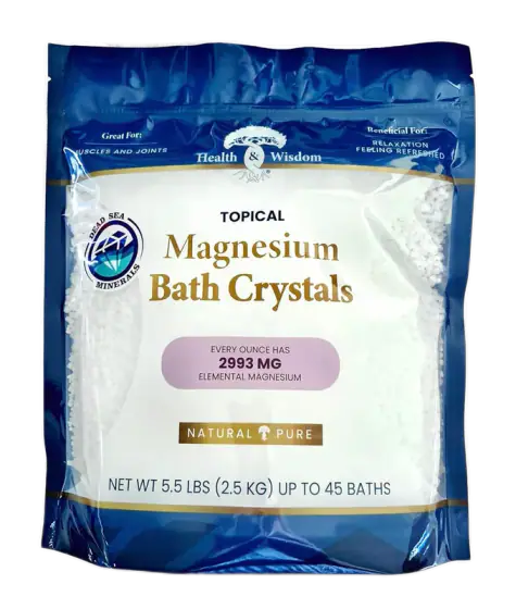 Health & Wisdom Magnesium Bath Crystals, 5.5 lb