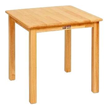 ECR4Kids 24-Inch Square Rubberwood Table — Honey