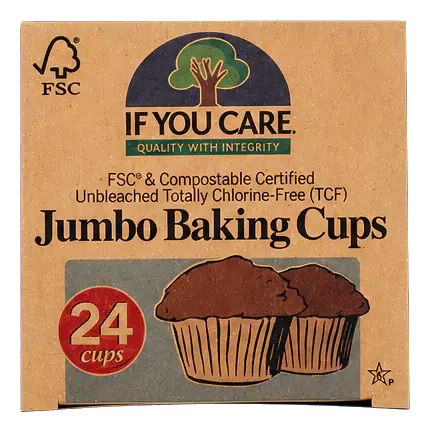 If You Care Jumbo Unbleached Baking Cups, 2 Packs