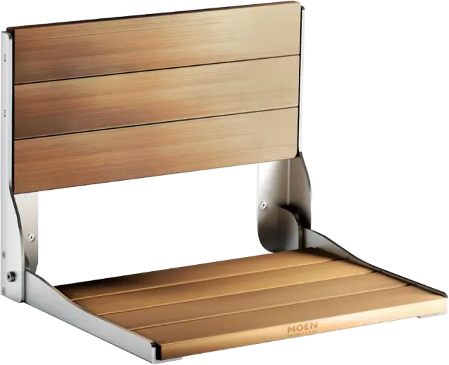 Moen DN7110 Fold-Down Teak Shower Seat