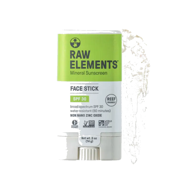 Raw Elements Face All-Natural Mineral Sunscreen Stick, 0.5 oz