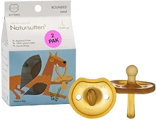 Natursutten Natural Rubber Pacifier — Butterfly Shield, 12–18 Months