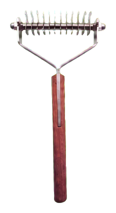 Mars Coat King Double-Wide 12-Blade Coarse Undercoat Rake