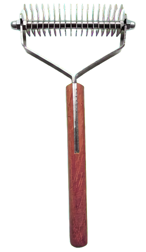 Mars Coat King Double-Wide 18-Blade Undercoat Rake