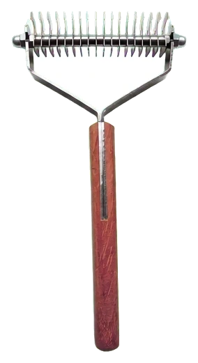 Mars Coat King Double-Wide 18-Blade Undercoat Rake