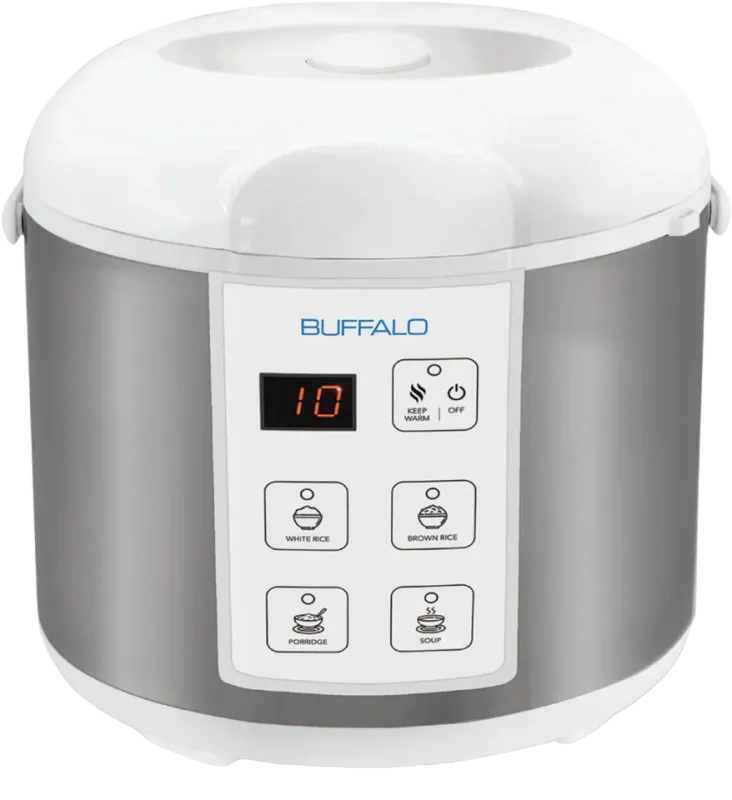 Buffalo Classic Rice Cooker, Clad Stainless Inner Pot
