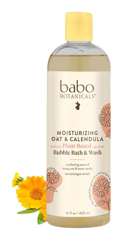 Babo Botanicals Moisturizing Oat & Calendula Bubble Bath & Wash