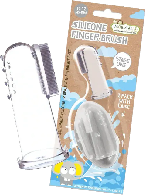 Jack N' Jill Stage 1 Silicone Finger Brushes — 2 Pack
