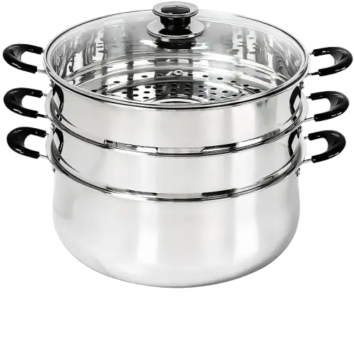 Concord 3-Tier Stainless Steamer (11-inch)
