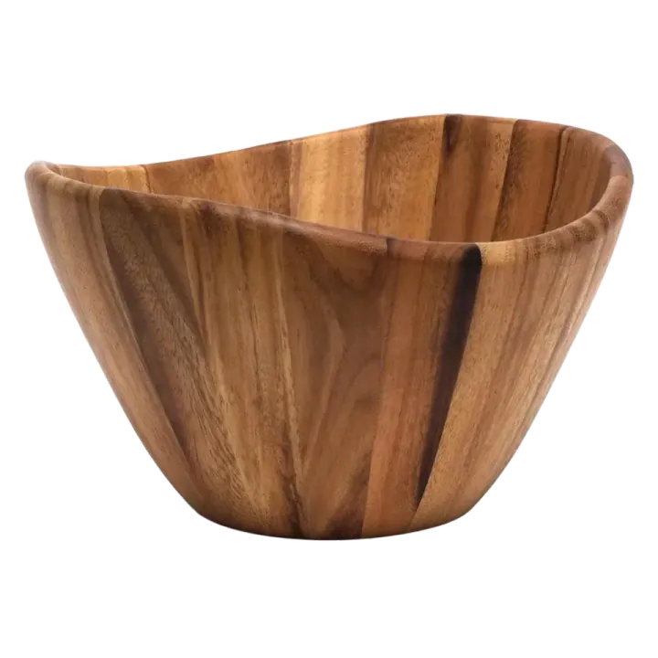 Lipper International Large Wavy Acacia Bowl