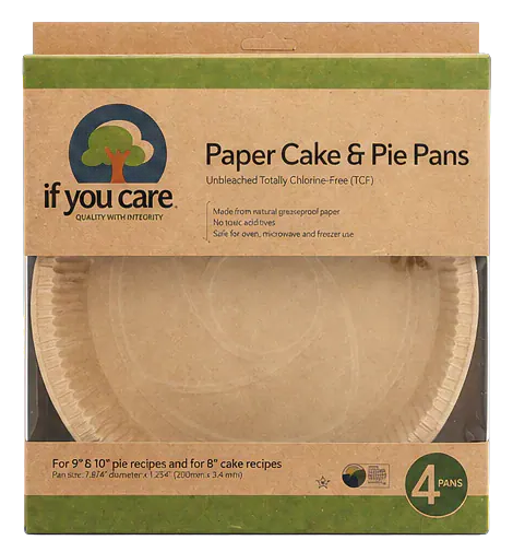 If You Care Unbleached Paper Cake and Pie Pans, 4 Count