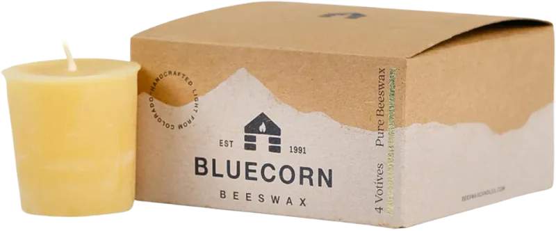 Bluecorn Beeswax 100% Beeswax Candles