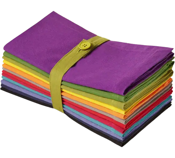 COTTON CRAFT Multicolor Cloth Napkins - Set of 12 Pure