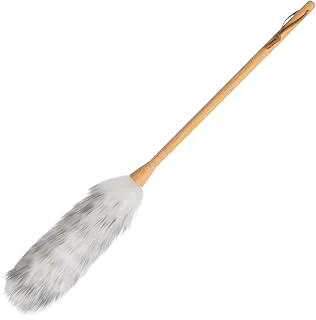 Redecker Lambswool Duster with Beechwood Handle, 29.5 Inch