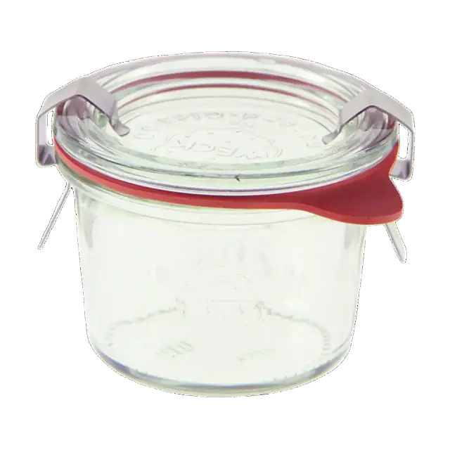 WECK Mini Mold Glass Jars 080, 2.7 oz, 12-Pack