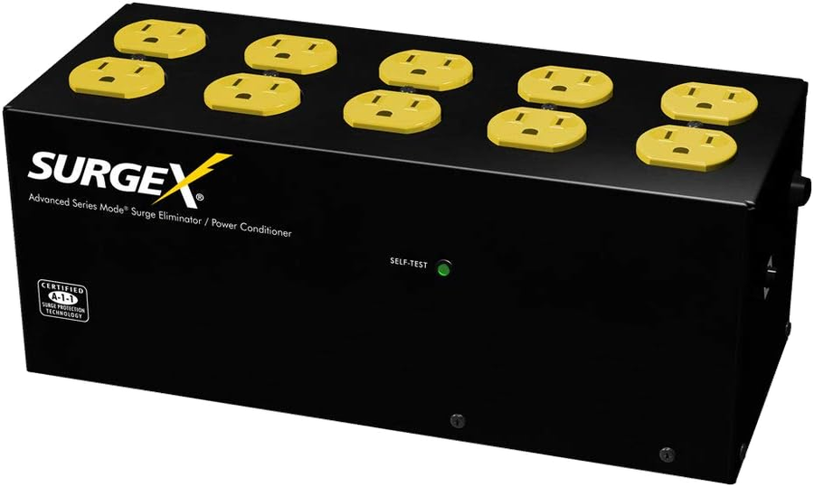 SurgeX SA-1810 Standalone 15-Amp 10-Outlet Surge Eliminator