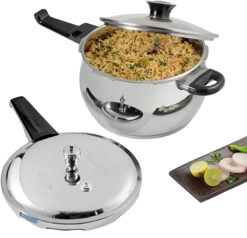 Vinod Splendid Plus Handi Stainless Steel Pressure Cooker (5.5 L)