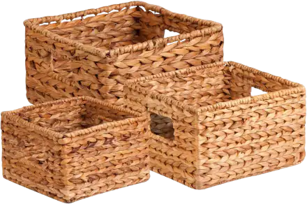 Honey-Can-Do Banana Leaf Storage Baskets, Water Hyacinth Weave