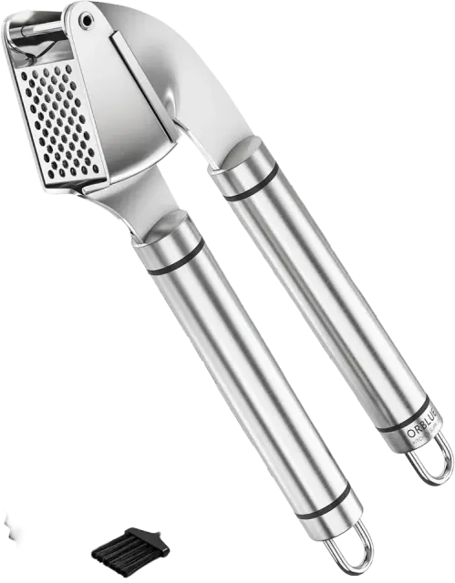 ORBLUE Garlic Press, Stainless Steel