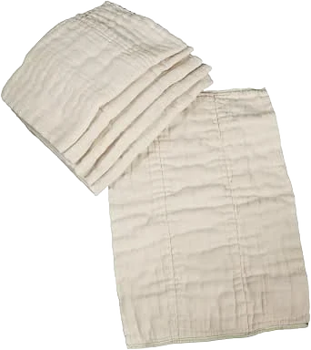 OsoCozy Unbleached Prefold Cloth Diapers, 100% Cotton
