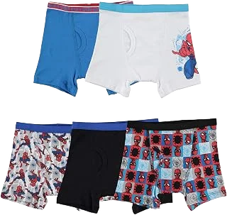 Spider-Man Combed Cotton Boxer Briefs — Classic, 5-Pack, Size 6