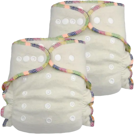 Ecoable Overnight Hemp Fitted Cloth Diaper with Hemp Inserts (2-Pack)