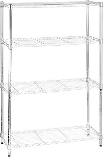 Amazon Basics 4-Shelf Steel Wire Rack — 36 x 14 x 54 in