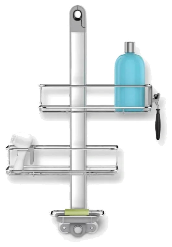 simplehuman Adjustable Stainless-Steel and Aluminum Shower Caddy