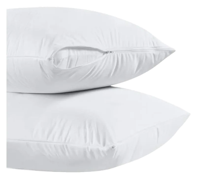 Linteum Textile Cotton Pillow Protectors, King, 2-Pack
